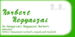 norbert megyaszai business card